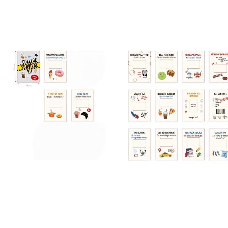 TEMU "" College Survival Kit Gift Card Book