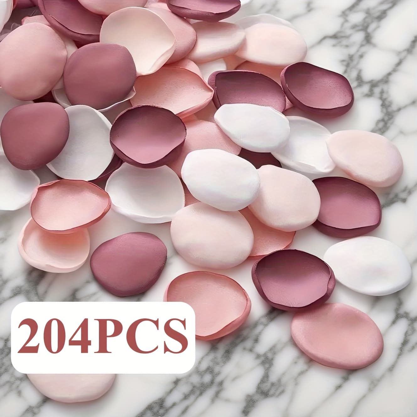 TEMU 101/204pcs Of Peach Pink Artificial Rose Petals For Christmas Decorations, Thanksgiving, Halloween, Weddings, And Birthday Parties. Engagements, Wedding Aisle Carpet Table Decorations