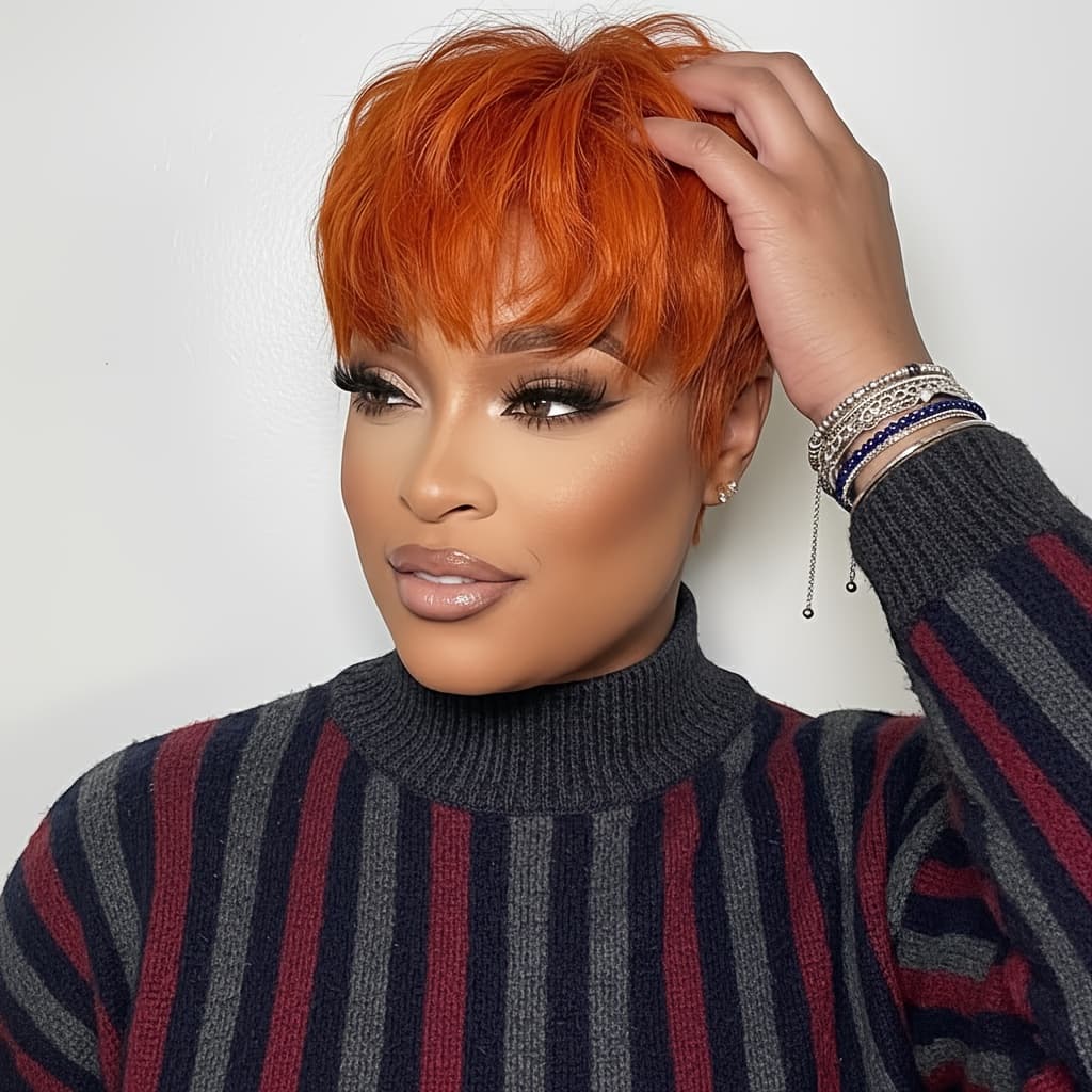 TEMU Colored Hair Wig With Bangs Synthetic Short Hair Wigs For Women Hairstyles For Women Colored Wigs For Party