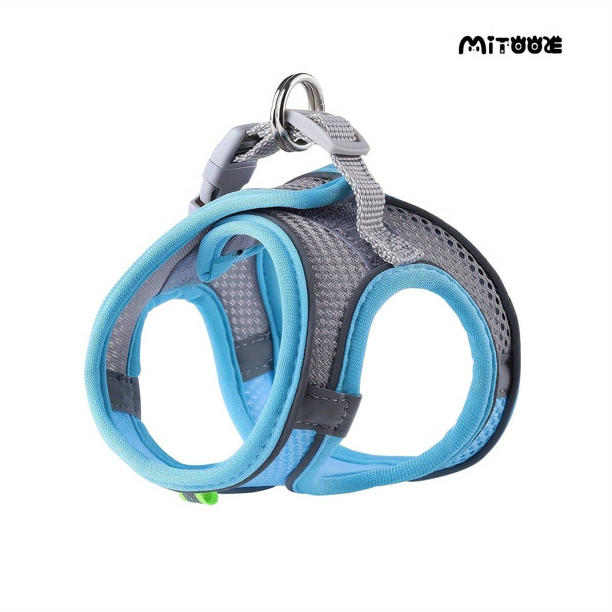 TEMU Mitooe 1pc Soft Breathable Mesh Escape-proof Adjustable Reflective Vest Harness For Small - Comfortable Safe Walking Harness With Grid Pattern, Options, Small Breathable Dog Harness