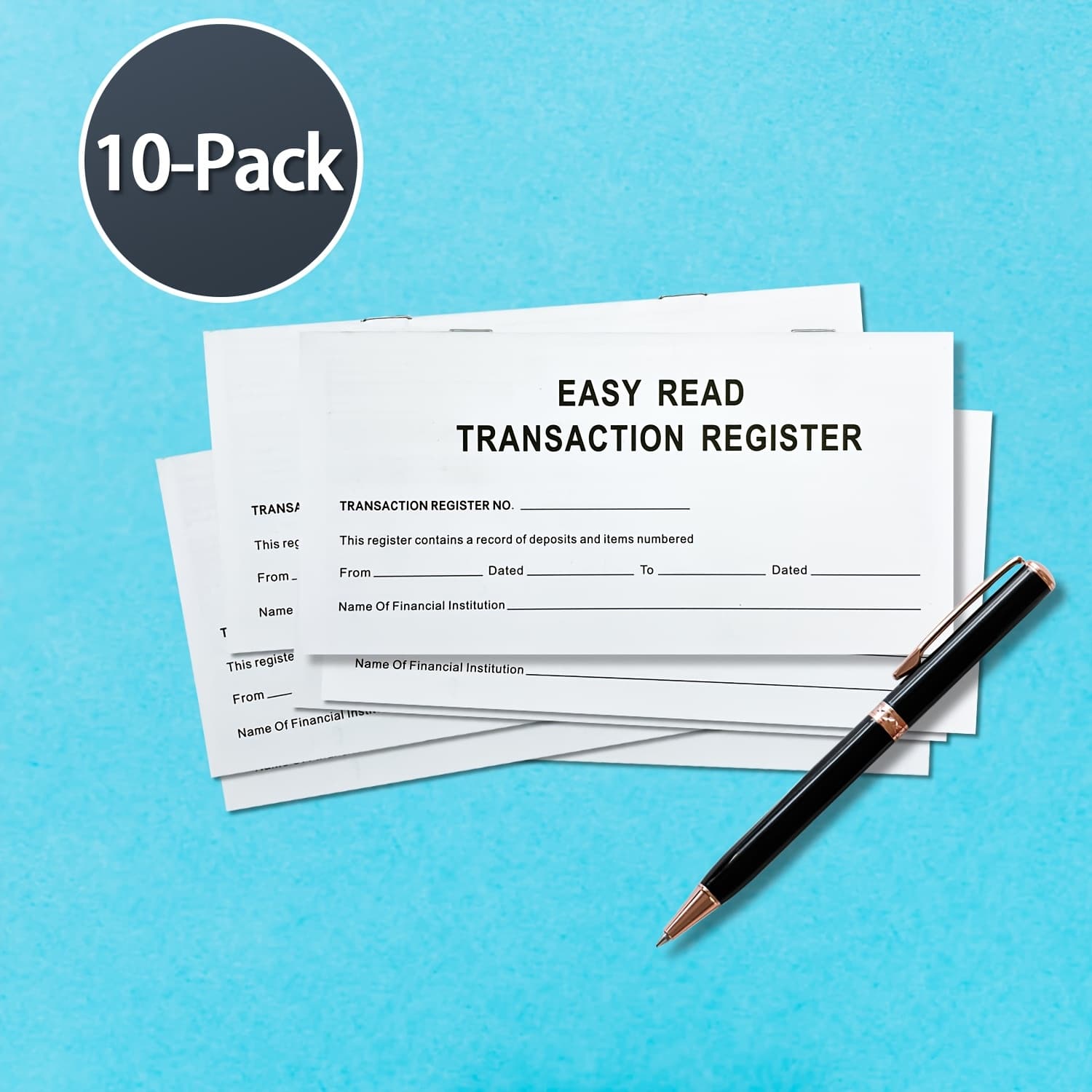 TEMU 10 Pack Book - Ledger, Blank Account Log, 8 Pages Per Book, Tool For Management, Ideal For Personal & Accounts