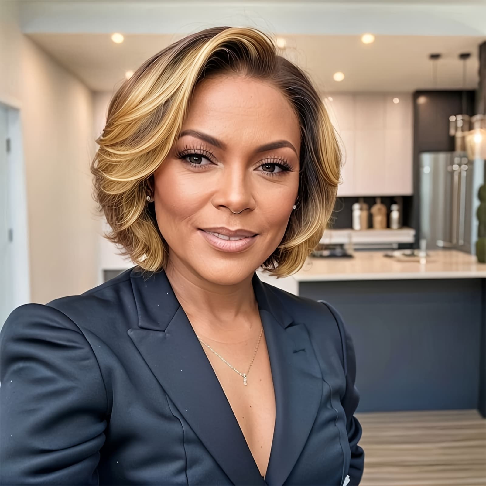 TEMU Curly Human Hair Lace Frontal Wigs Brown Mixed Blonde Curly Bob Lace Hair Wig Highlighted Short Curly Lace Wigs For Women 10 Inches Glueless Side Part Wig 180% Density