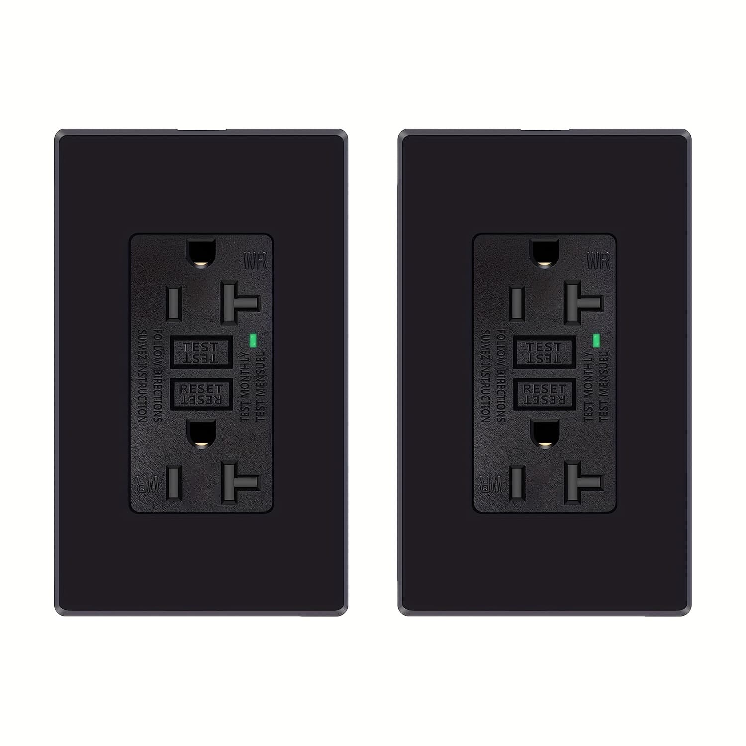 TEMU 20 Amp Gfci Outlet, Gfci Receptacle 20a, Tr Tamper Resistant And Wr, Ground Fault Circuit Interrupters, Wall Plate Included ((2/4/6/10/20pk ) Father's Day Gifts