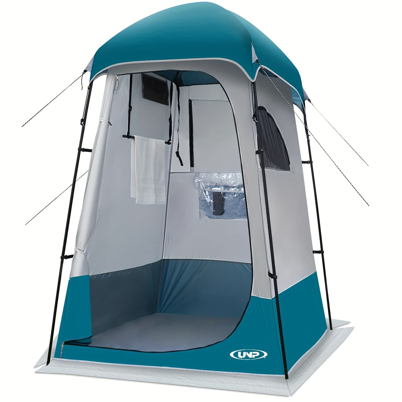 TEMU Unp Shower Tent, Outdoor Camping -dressing Changing Room-portable Toilet Tent For Hiking Sun Shelter Picnic Fishing-blue