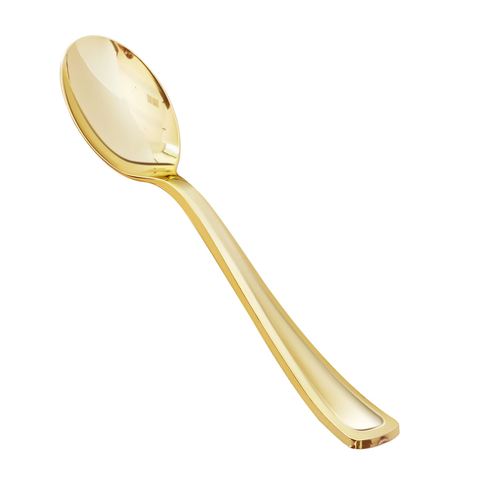TEMU 50 Pack 6.9 Inch Golden Plastic Spoons, Heavy Duty Plastic Silverware, Heavyweight Golden Disposable Spoons, Disposable Serving Utensils For Catering, Parties, Dinners, Weddings