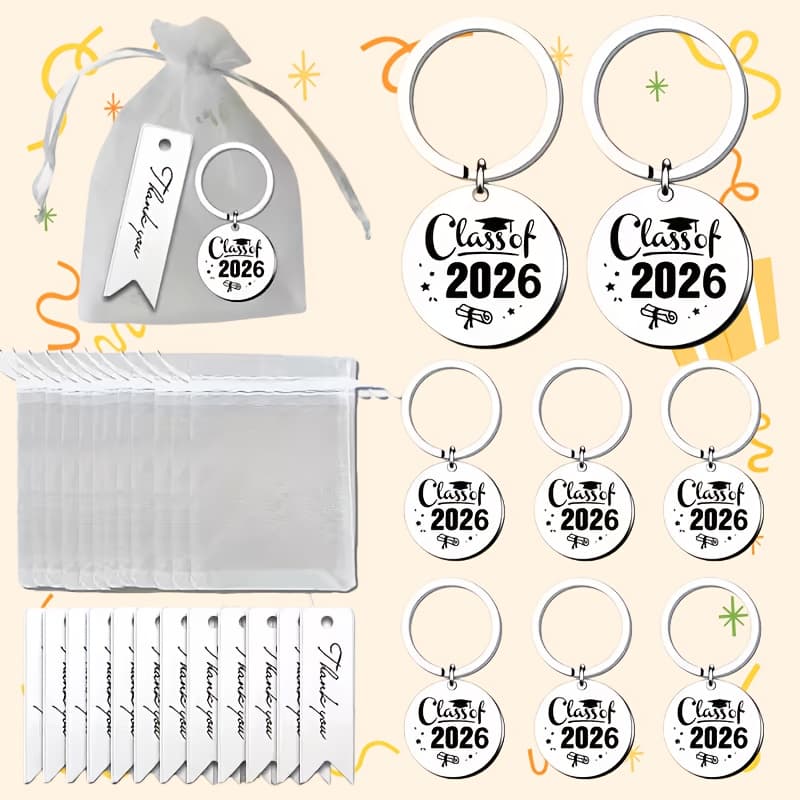 TEMU 36 Graduation Keychains - Motivational Keychains For The Class Of 2026,