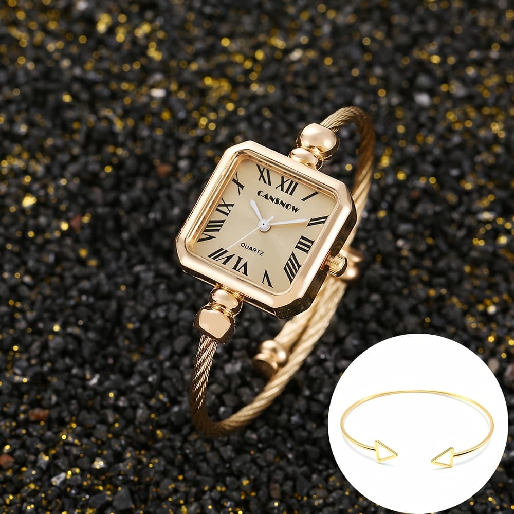 TEMU Stylish Women's Wristwatch With A Sleek Strap And Quartz Movement