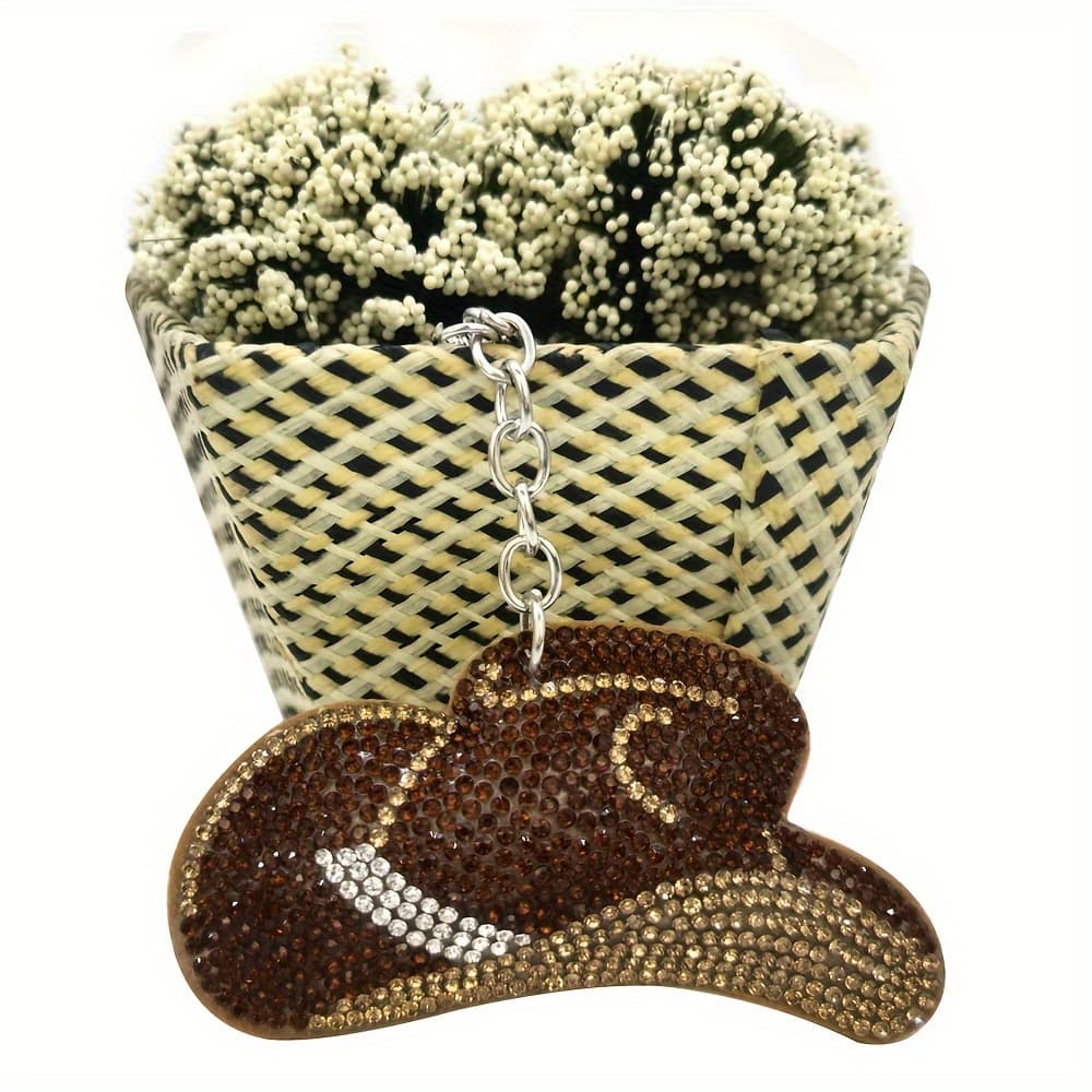 TEMU A New -studded Hat Keychain