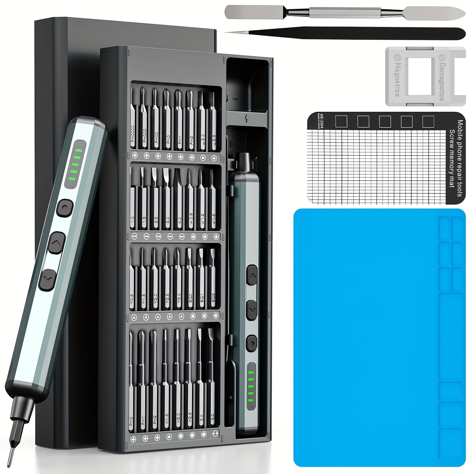 TEMU 70in 1 Electric Screwdriver Set, Mini Electric Screwdriver, Precision Screwdriver Kit With 64 S2bits, Mini Screwdriver For Eyeglasses, Watch, Phone, Laptop, , Pc, Gifts For Men