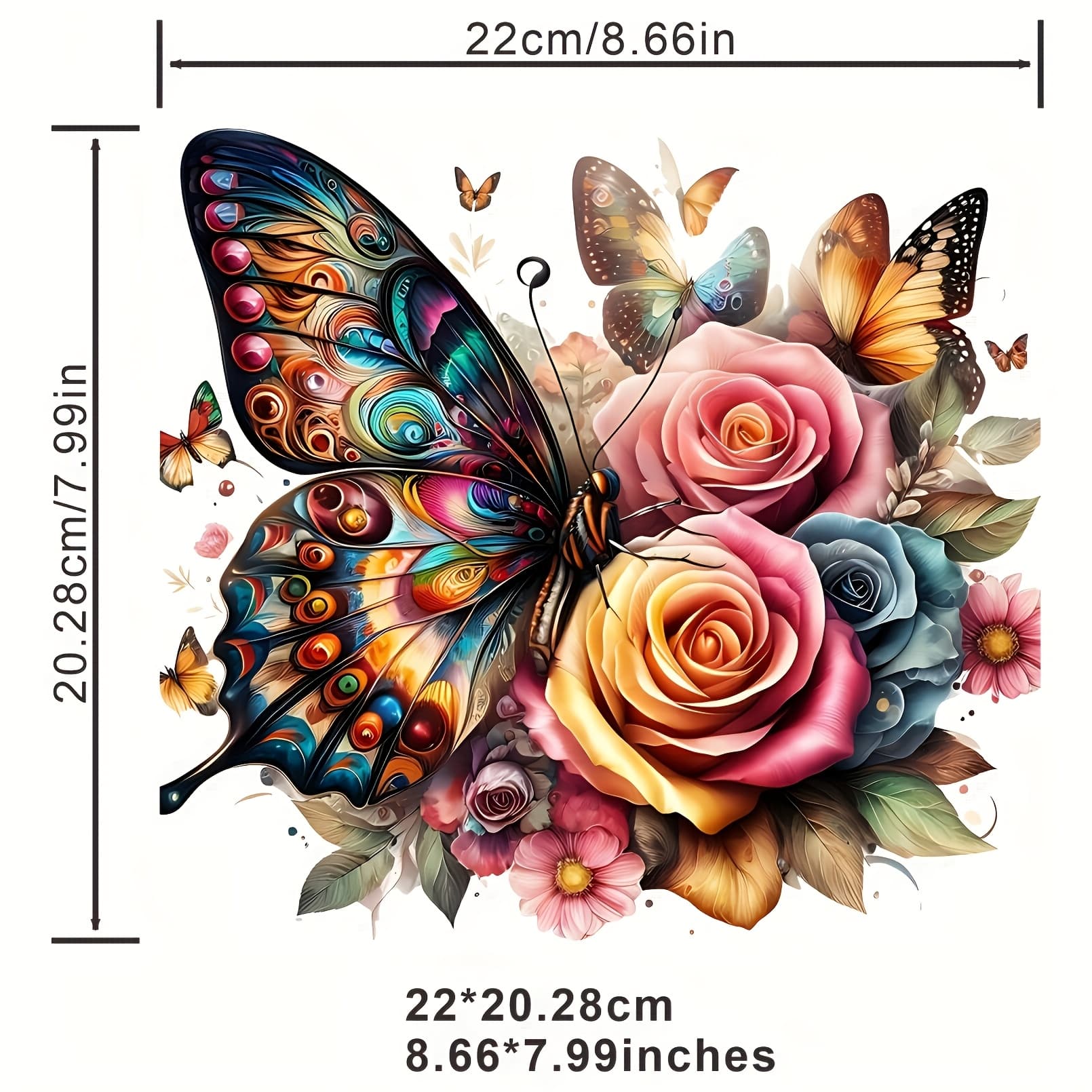 TEMU 7pcs Of Heat Transfer Stickers, Washable Diy Decals Suitable For T-shirts, Jeans, Backpacks, And Clothing Embellishments.