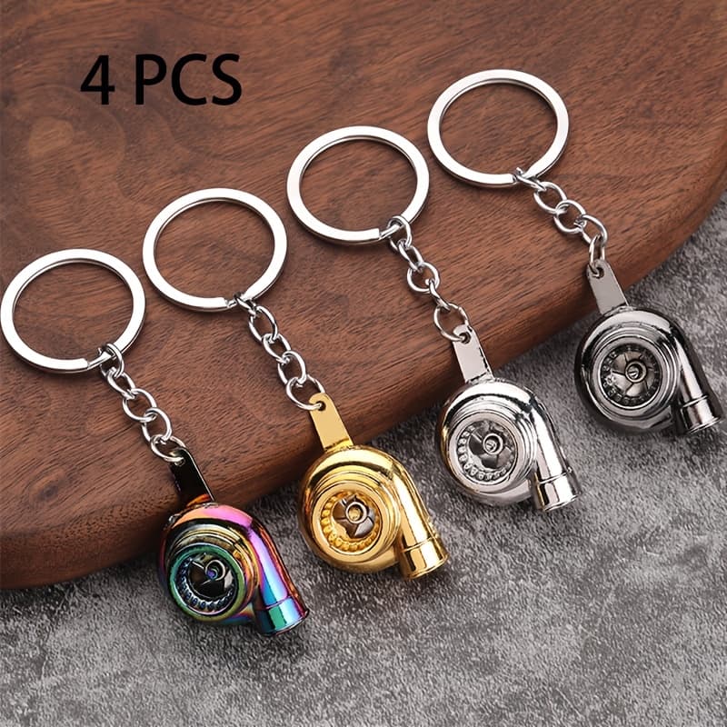 TEMU 4-pcs Mini Keychain Set, Shaped Keychains, Creative Metal Keychains With Design, Additions For Car Keys And Phone Pendants