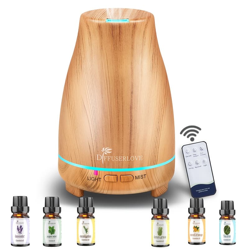 TEMU Essential Oil Diffuser, Remote Control Diffusers For Diffuser Air Desk Humidifier For Bedroom Kitchen Large Room Office, Mist Mode Waterless Auto Off