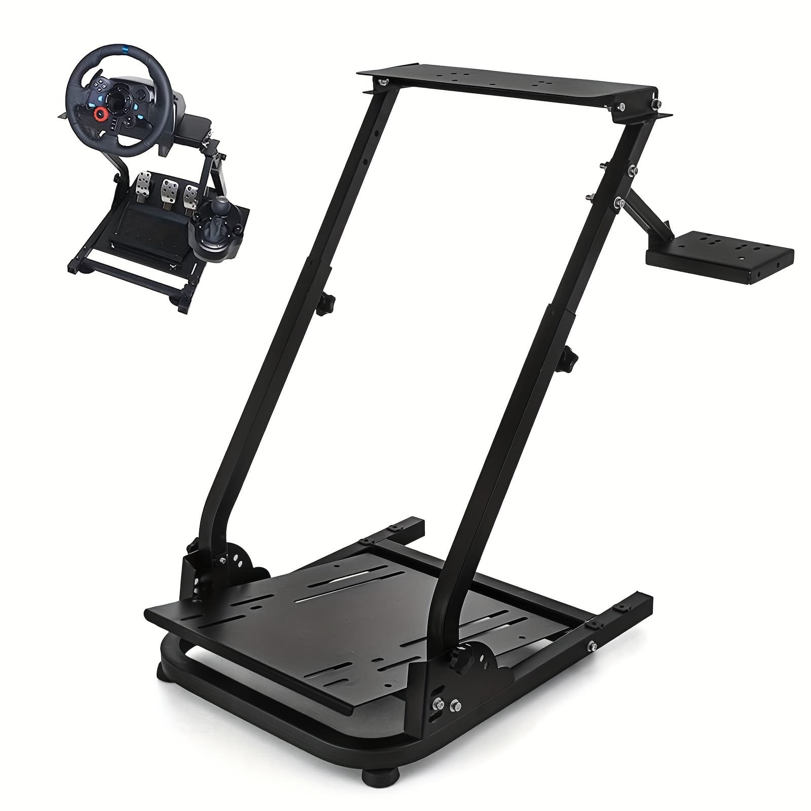 TEMU Smarketbuy Racing Wheel Stand Height Adjustable Driving Simulator Cockpit Compatible With Logitech G25, G27, G29, Gaming Cockpit