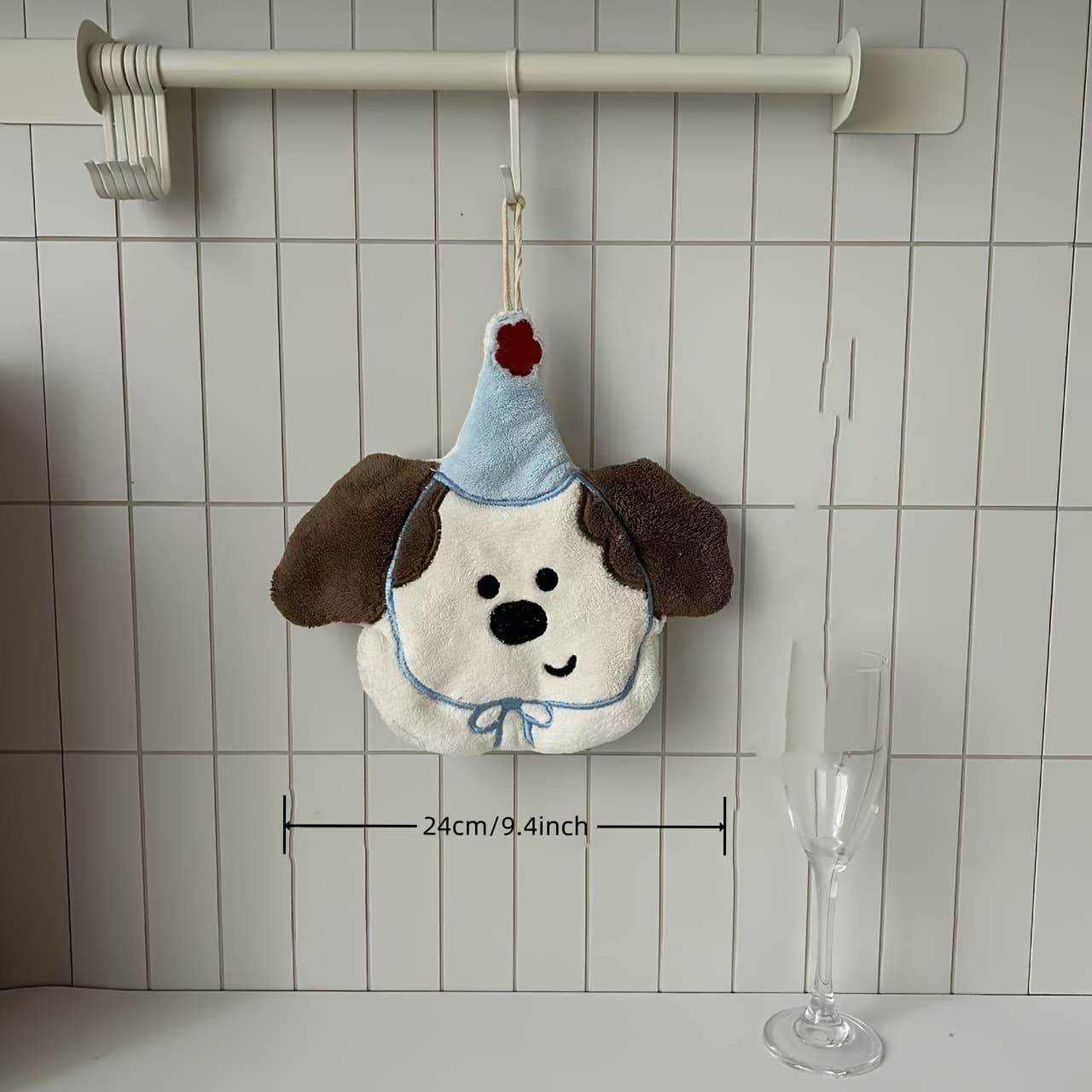 TEMU Coral Fleece Bathroom Hand Towel - Cute Cartoon Design, Super Absorbent Polyester Hand Towel, Perfect Christmas Gift
