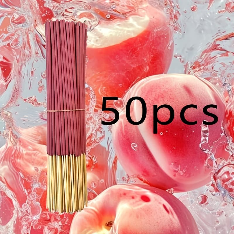 TEMU 50pcs/150pcs Peach Stick - Wood Material | | Suitable For Home, Yoga Room, Tea Room, And Meditation | Holiday Series (halloween, Thanksgiving, 's Day)