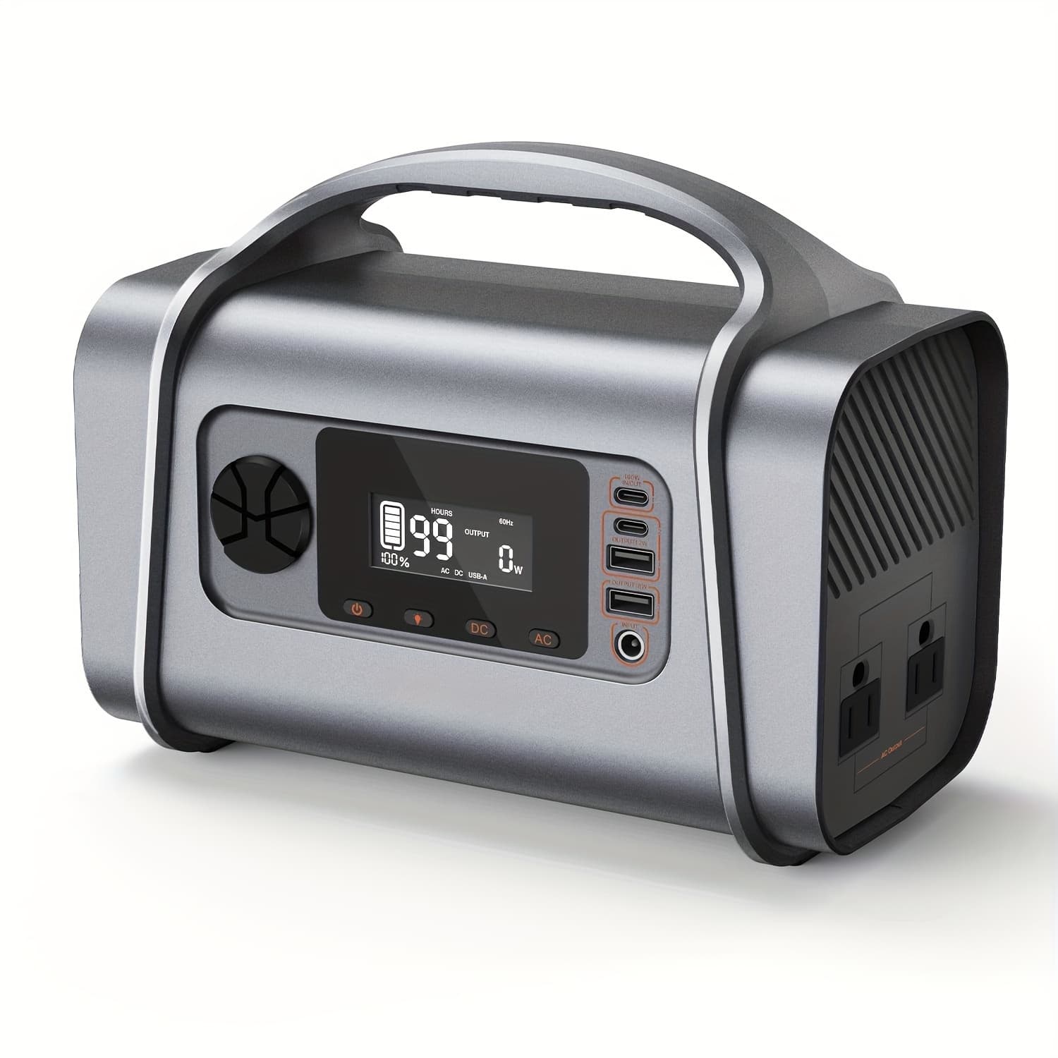 TEMU 296wh Portable Power Station 200w ( 400w), Lithium Battery Backup Power Supply With 110v Ac Output, 60w Usb-c Pd Output, Led Light, Solar Generator For Outdoor Camping Travel Rv Home