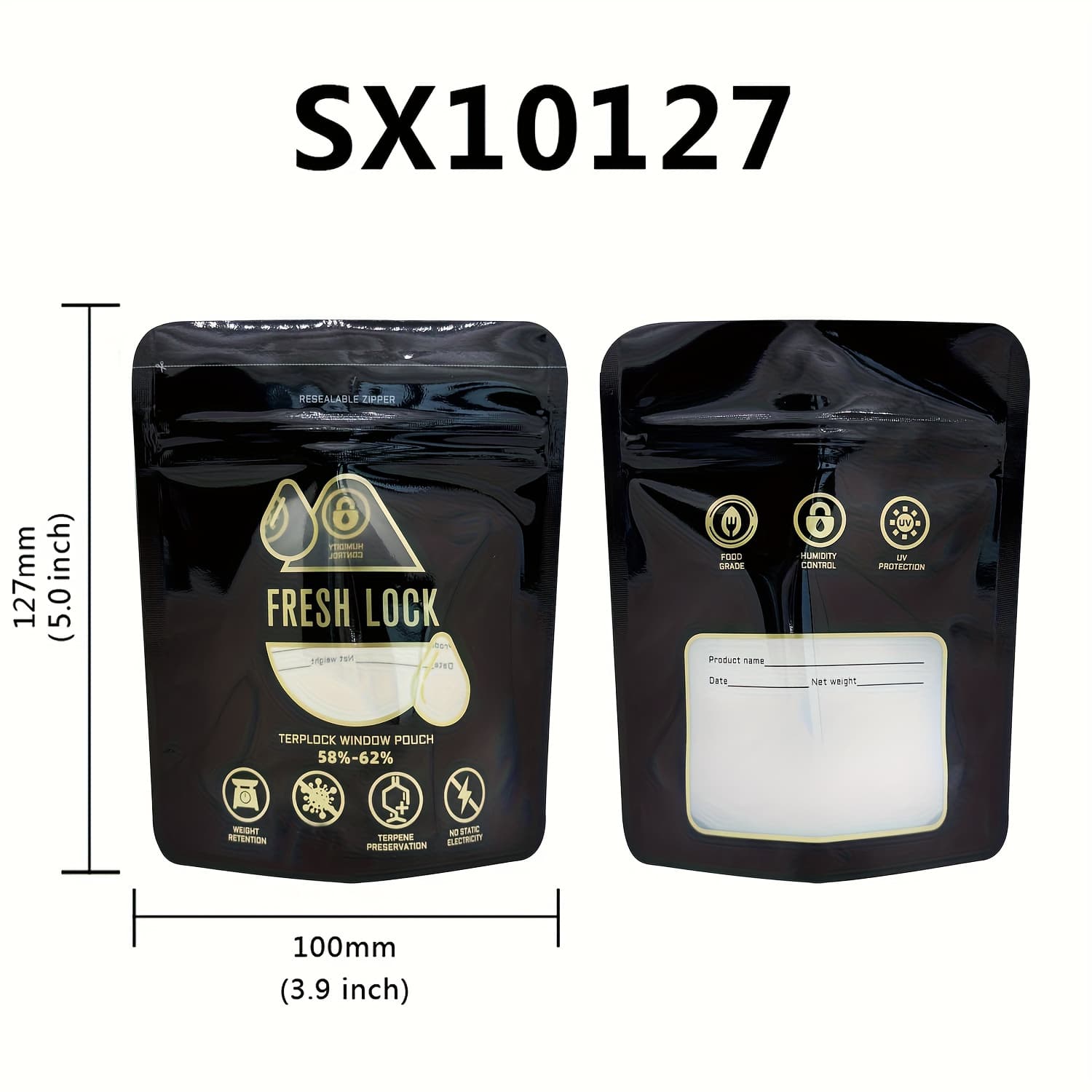 TEMU 20pcs/ 10pcs Lock And Seal Storage And Curing Bags 1/8oz To 2lb 58%-62% Rh Pouches Zipper Heat Sealable Mylar Bags Smell Proof Packaging Ready Stock Storage Bags For Herbs, Food, And