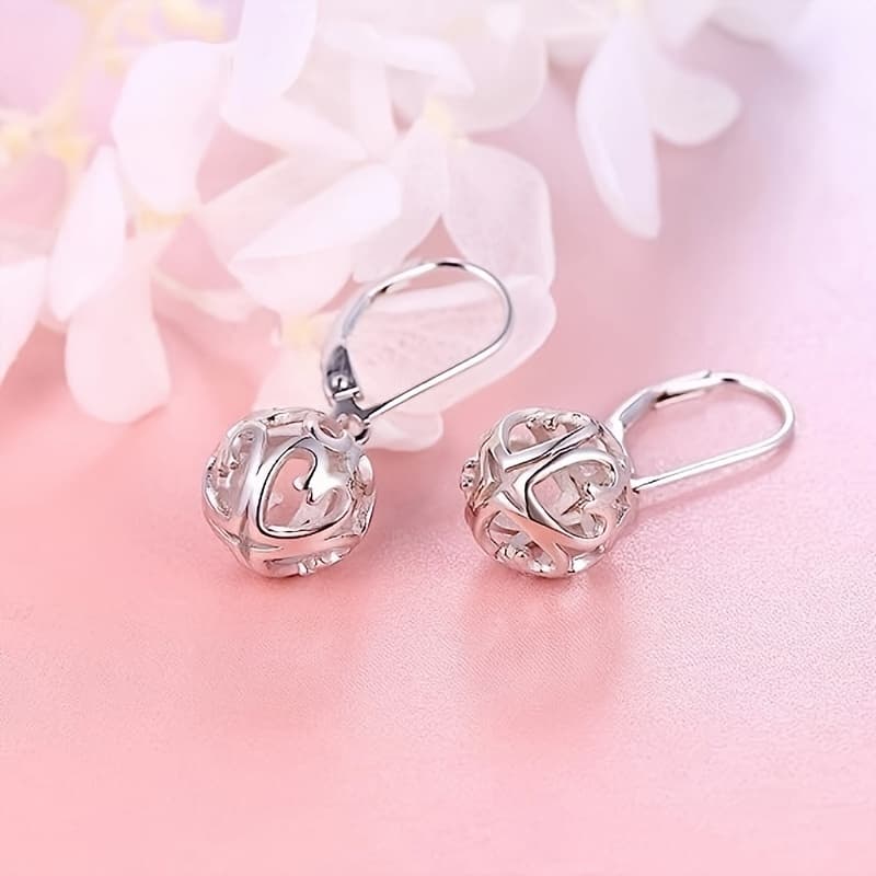 TEMU Readkiss Women' Hollow-out Teardrop Hoop Earrings - K-plated Hollow-out Lampshade Shape, Cute Minimalist Dangle Earrings Suitable For Daily Wear & Party Accessories, Elegant