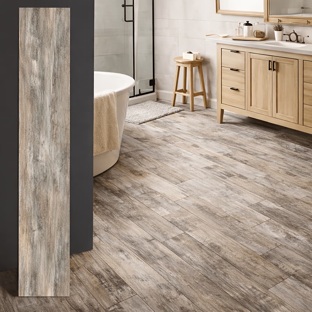 TEMU Peel And Stick Floor Tiles 36 Pack, Vinyl Planks 36x6 Inches, Self Adhesive Flooring, 54 Sq Ft