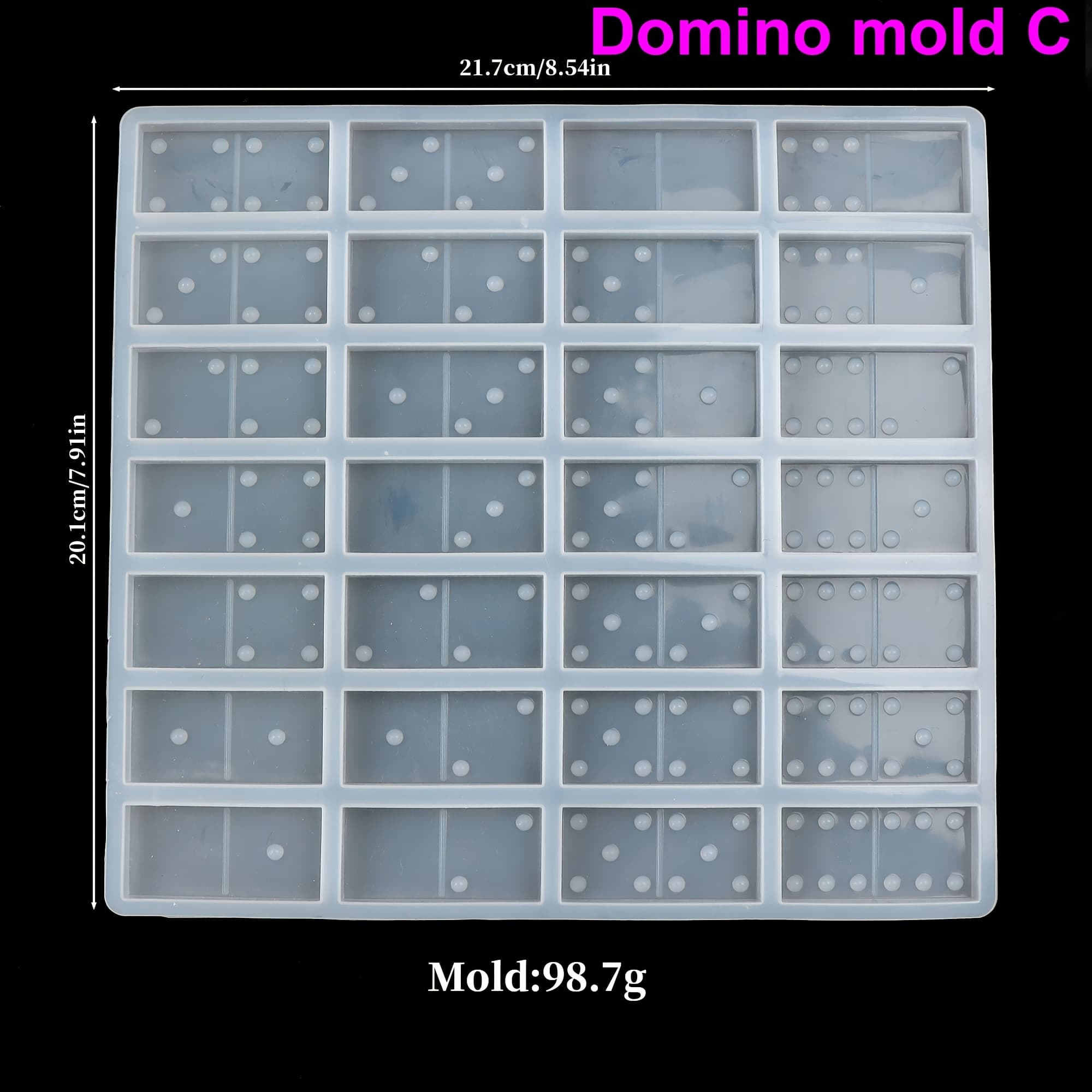 TEMU Domino Molds For Resin Casting, Domino Mold Silicone Dominoes Epoxy Silicone Molds For Resin Casting Domino