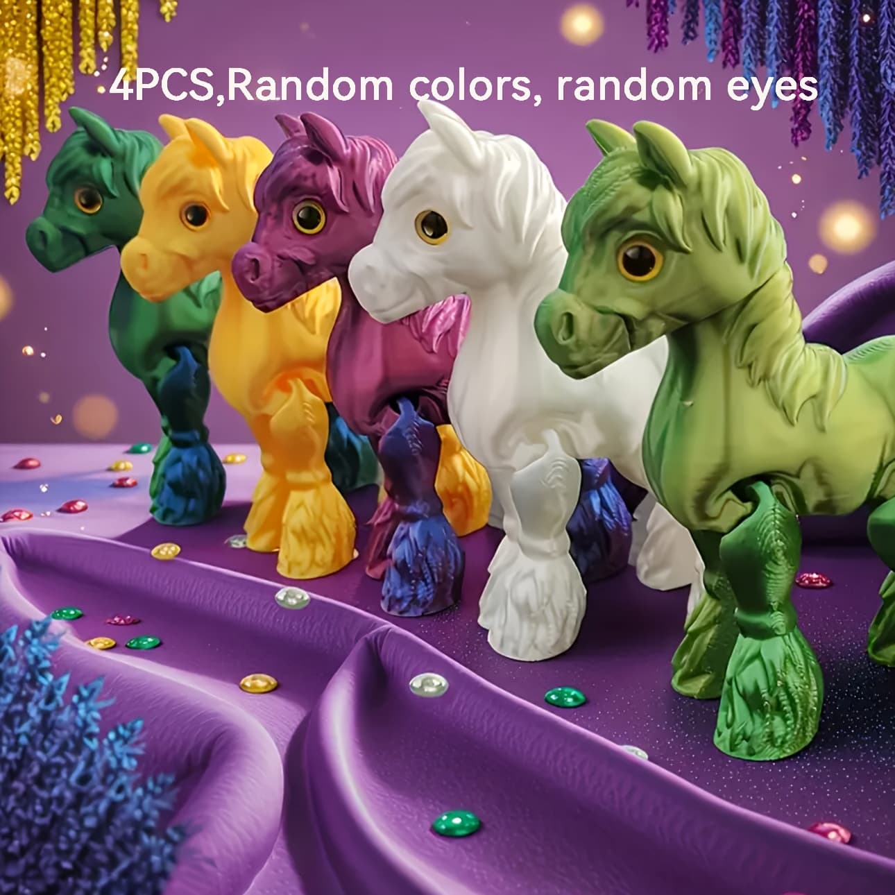 TEMU 4pcs Random Color, 3d Statue, Suitable For Home Decoration, Holiday Decoration, Holiday Gifts