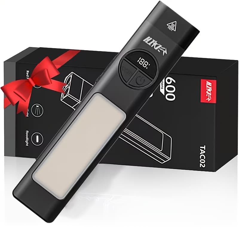 TEMU 1500 Flashlight - Uv, Red And White Led , Usb-c Rechargeable, Portable Edc Light, Suitable For Camping, Emergency, Gift For Men/father's Day (valentine's Day/father's Day) - Includes Gift Box