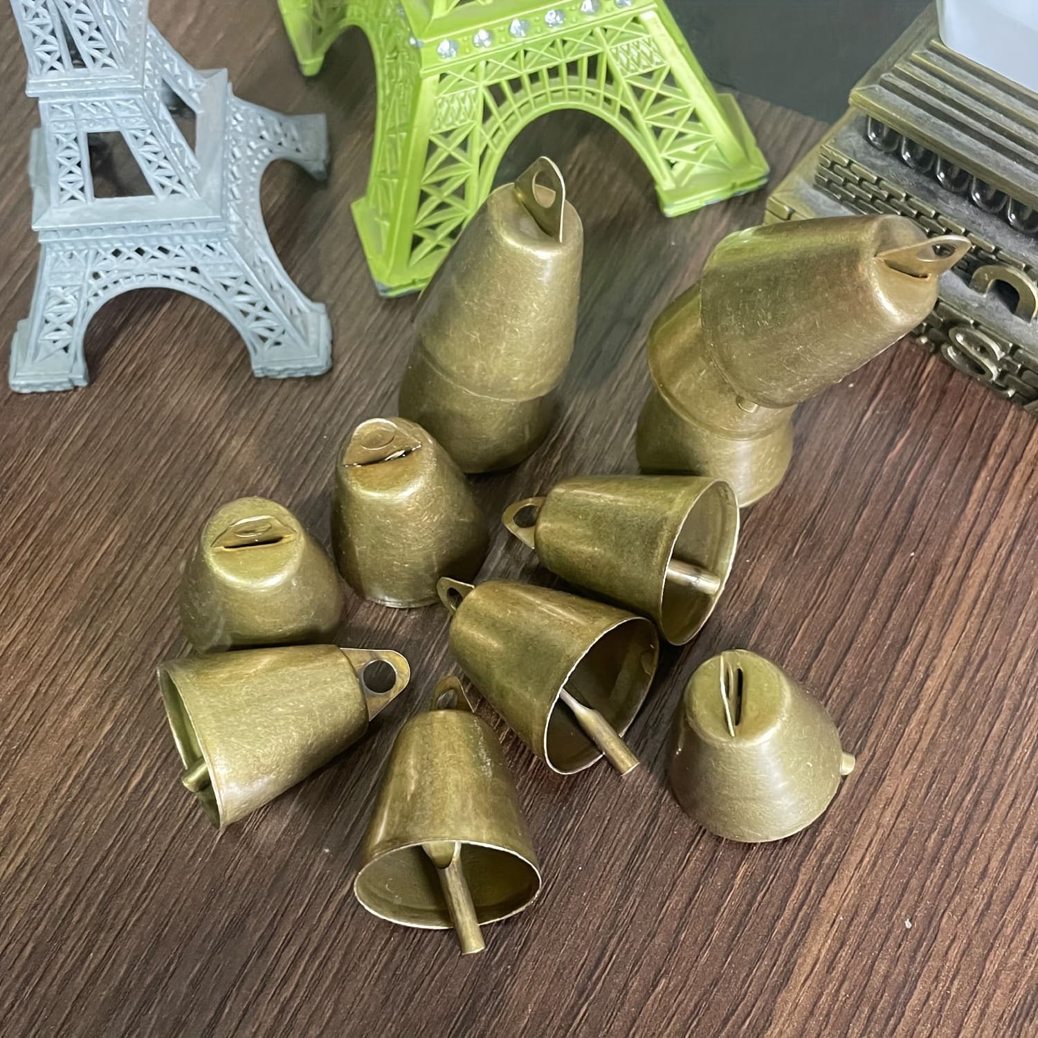 TEMU [popular ] 12pcs Premium Bells - Loud, Metal Animal Bells For Dogs, Cows, Horses & Small Pets - Ideal For Anti-theft Security & Decorative Accessories, Herding, Sheep, Cat