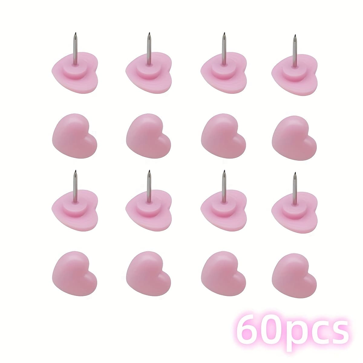 TEMU 60/150pcs Cute -shaped Push Pins, Heart Thumbtacks, Decorative