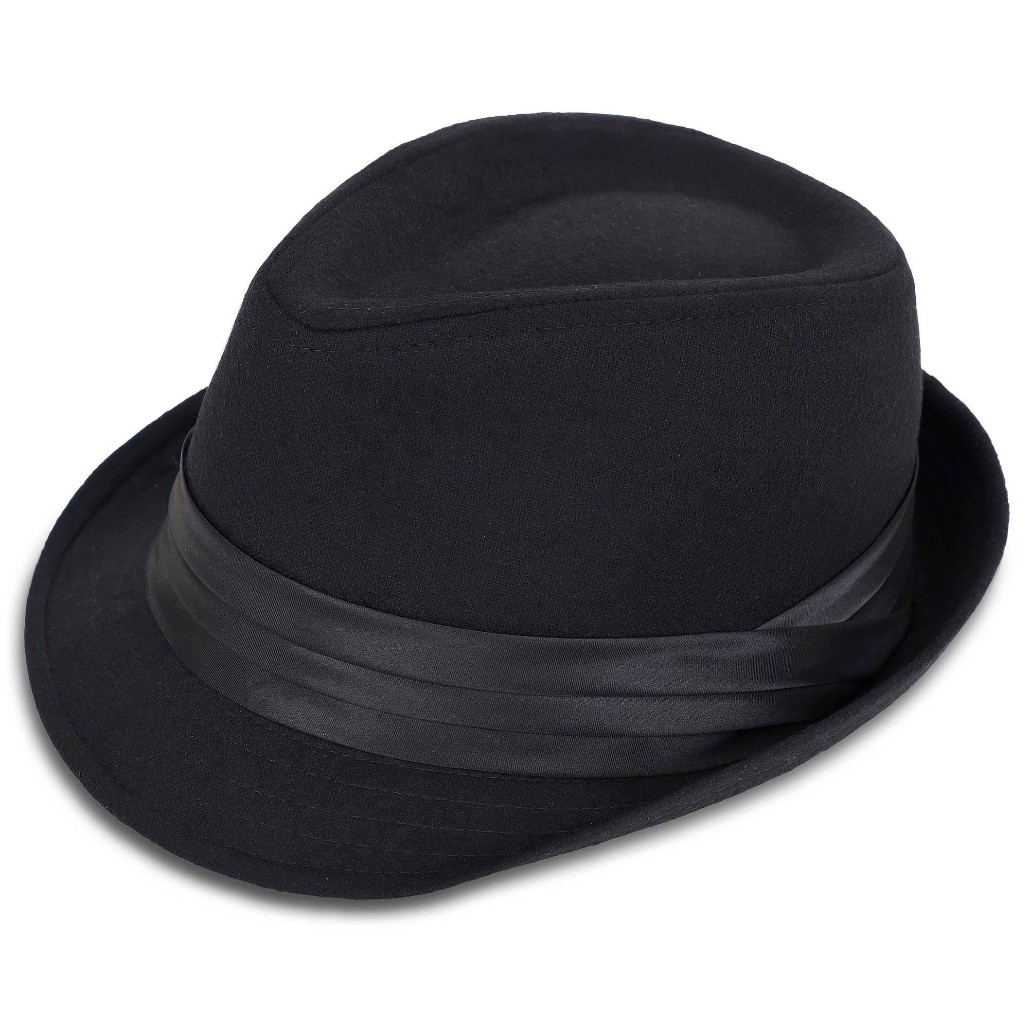 TEMU Vintage Feather Fedoras Unisex Classic Trilby Fedora Hat For Women