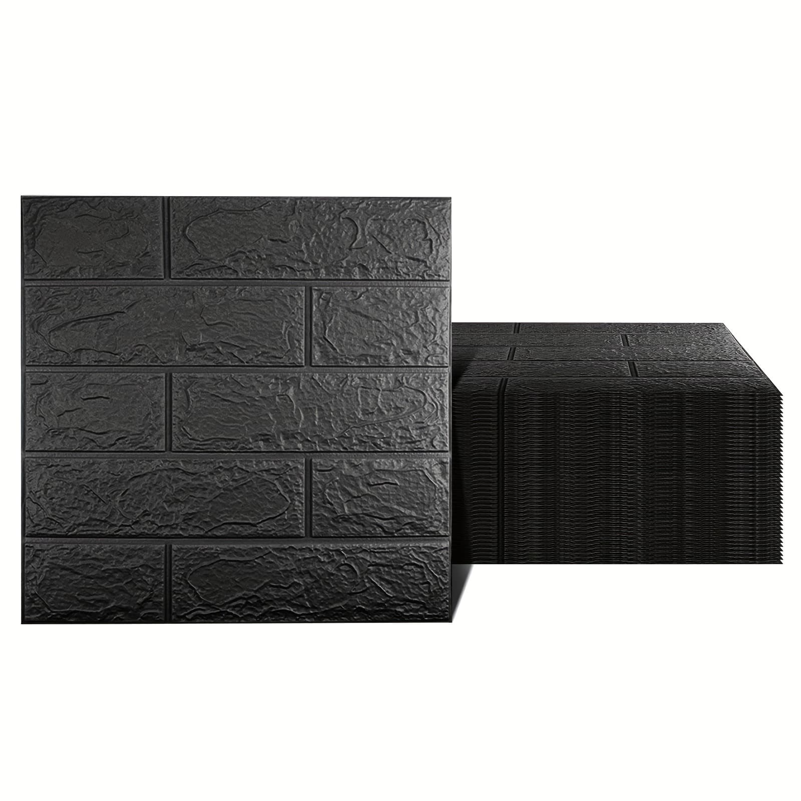 TEMU 40pcs Wall Panels, 58 Sq. Feet Coverage Printable Wallpaper Sticker With Self-adhesive Waterproof Brick Xpe Foam Wall Panels Peel And Stick For Interior Wall Decor, Home Decoration