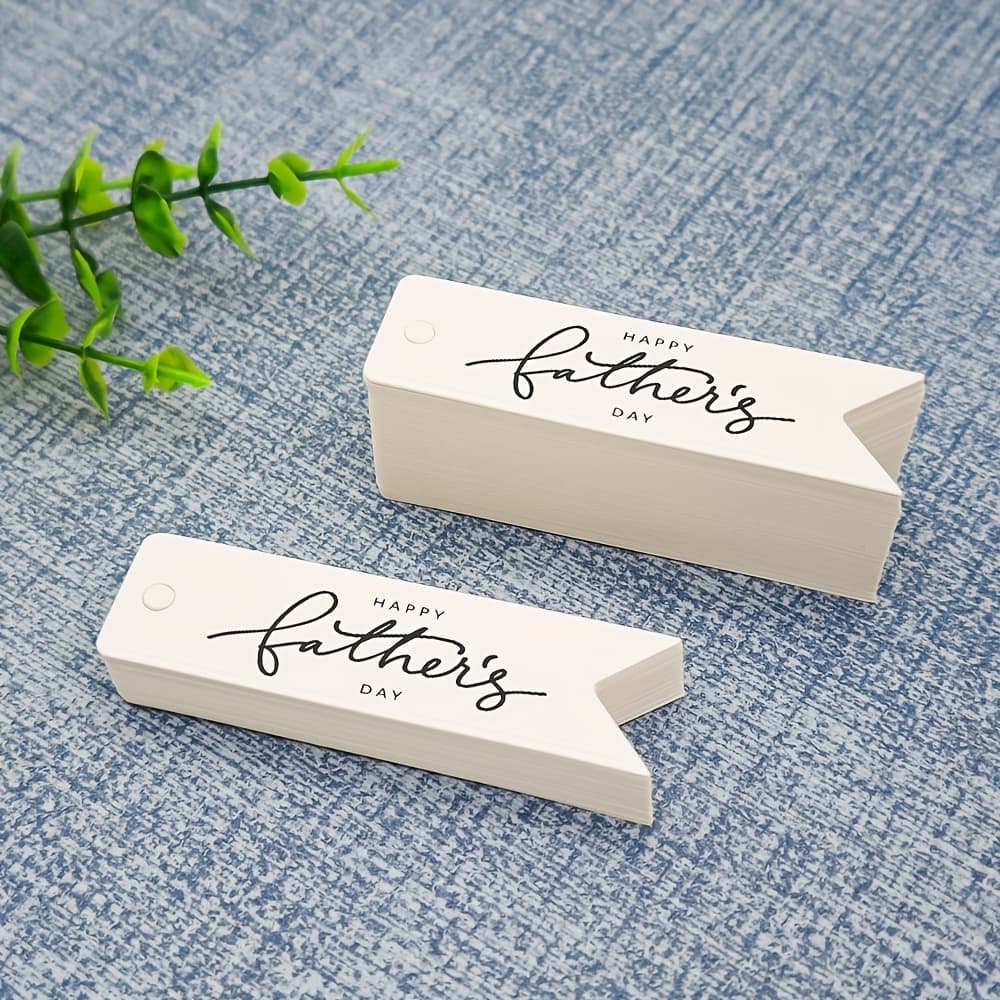 TEMU 100pcs Of Gift Tags For Father's Day - Happy Father's Day Hanging Tags, Ideal For Party Decorations And Crafting For Wrapping Birthday Gifts For Dads