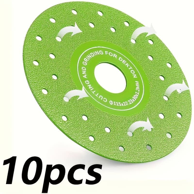 TEMU Tool With Multiple Holes For Heat Dissipation Is Suitable For Cutting Materials Such As Porcelain Glass, Ceramic Tiles, Granite, Marble, Etc. Suitable For Diamond Saw Blades.