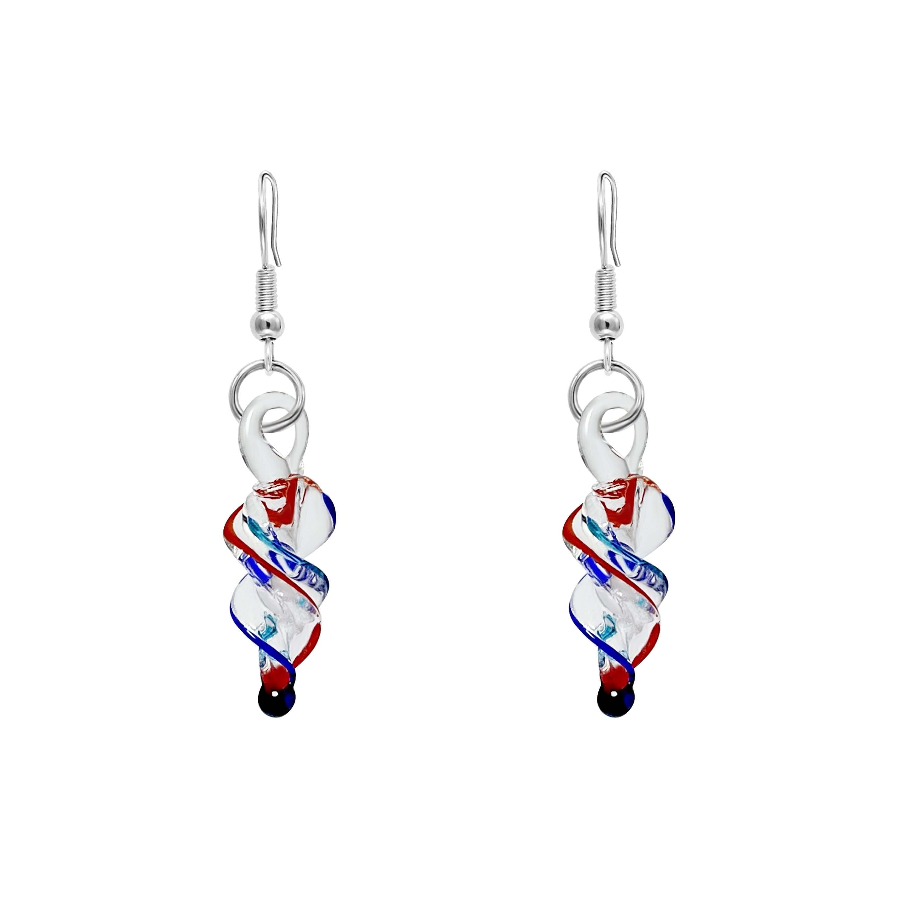 TEMU Glass-style Hand- Tornado Pendant Creative Women's Earrings. Handmade. Each Shape, Size And Pattern May Not Be . Glass Is Fragile, Please