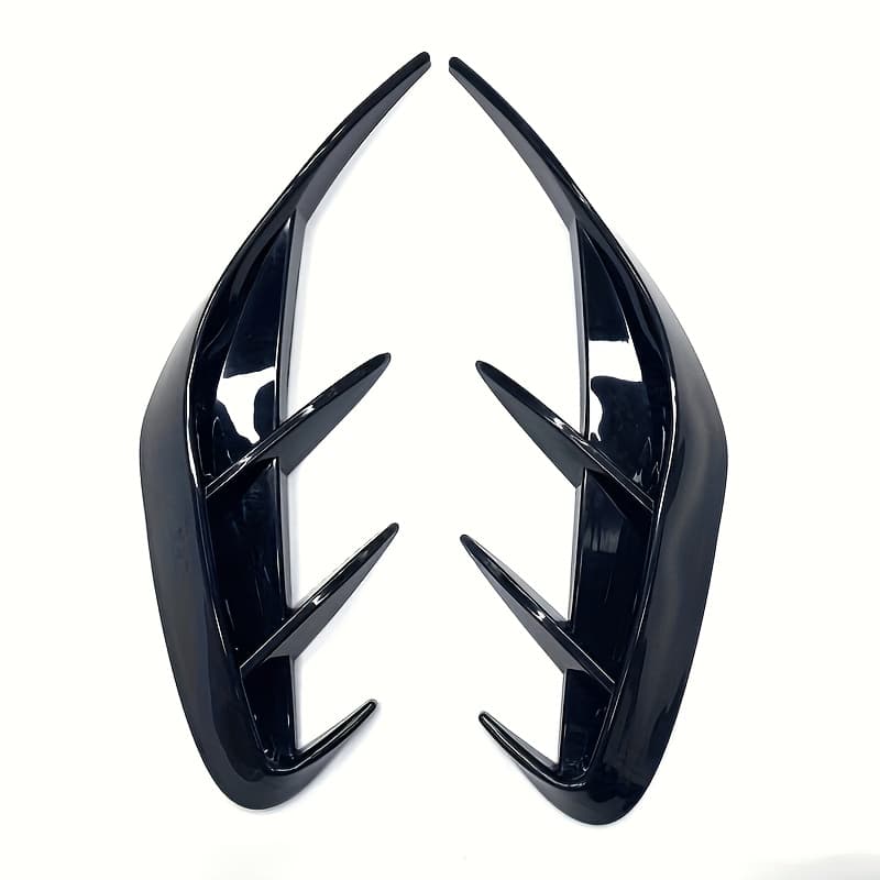 TEMU A Pair Of Abs Car Rear Bumper Vent Diffusers - Side Air Outlet Simulation - Vehicle Exterior Decorative Accessories, Exhaust Pipe Ventilation | Sleek Ventilation Design | Painted