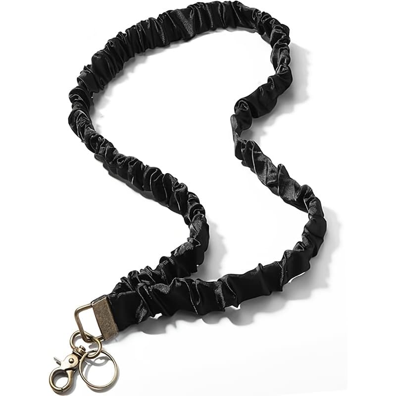 TEMU 2d A Stretchy Hair Tie, Id Lanyard For Id Card Keys, Cute Neck Elastic Lanyard, Women's