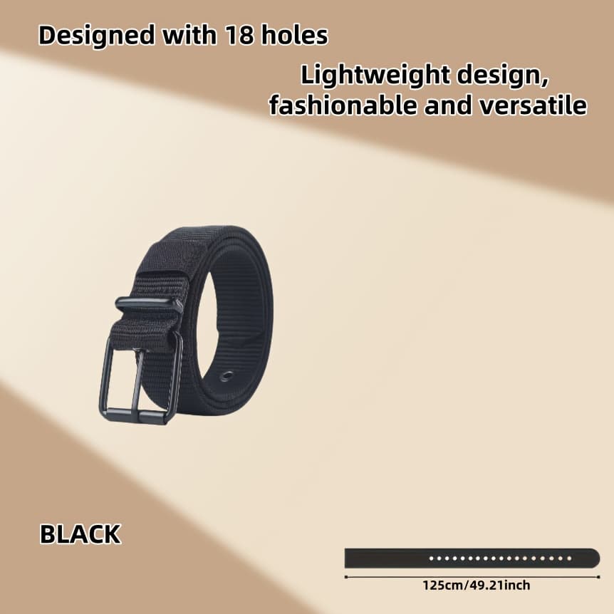 TEMU 18 Holes Multifunctional Outdoor Belt, Suitable For And Coping With Challenges.