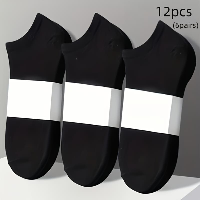 TEMU 12pcs/6pairs Summer Women's Comfortable Socks, Running Socks, Breathable, Cool, And Low-cut Socks, Women's/men's Socks, , Comfortable Experience, Easy- Socks