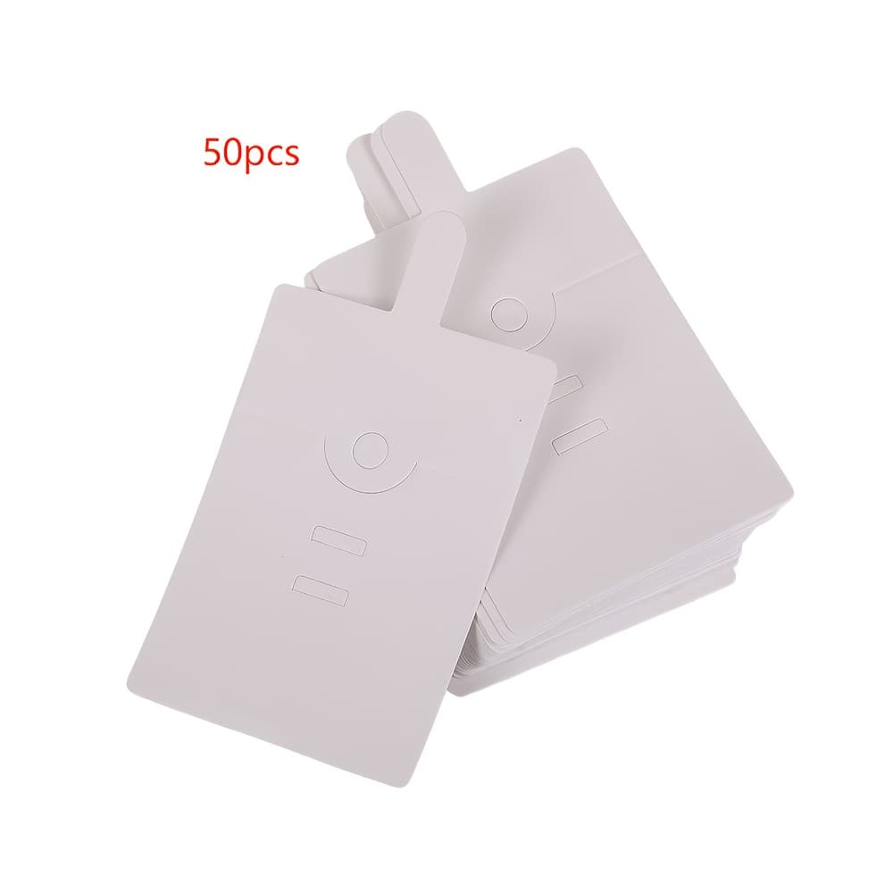 TEMU 50pcs Ins Universal Blank Paper Accessories Cards White Special Paper Jewelry Packaging Display Suitable For Earrings And Necklaces - Durable Paper Packaging, Suitable For Retail Displays