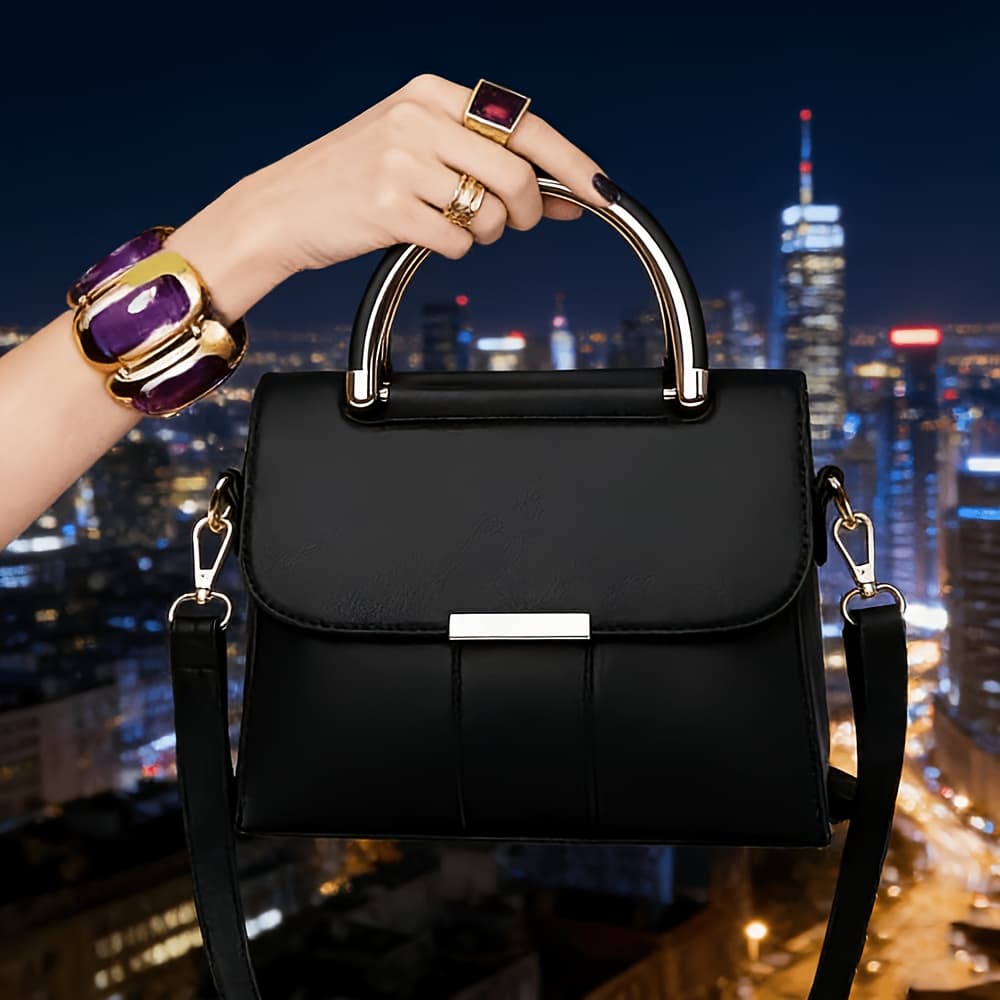 TEMU Women's Shoulder Bag | Handbag, Cover + Lock Design, Elegant And Versatile, Suitable For Daily Commuting And Shopping, For Holding Small Items. On Shoulder And Crossbody, An Gift