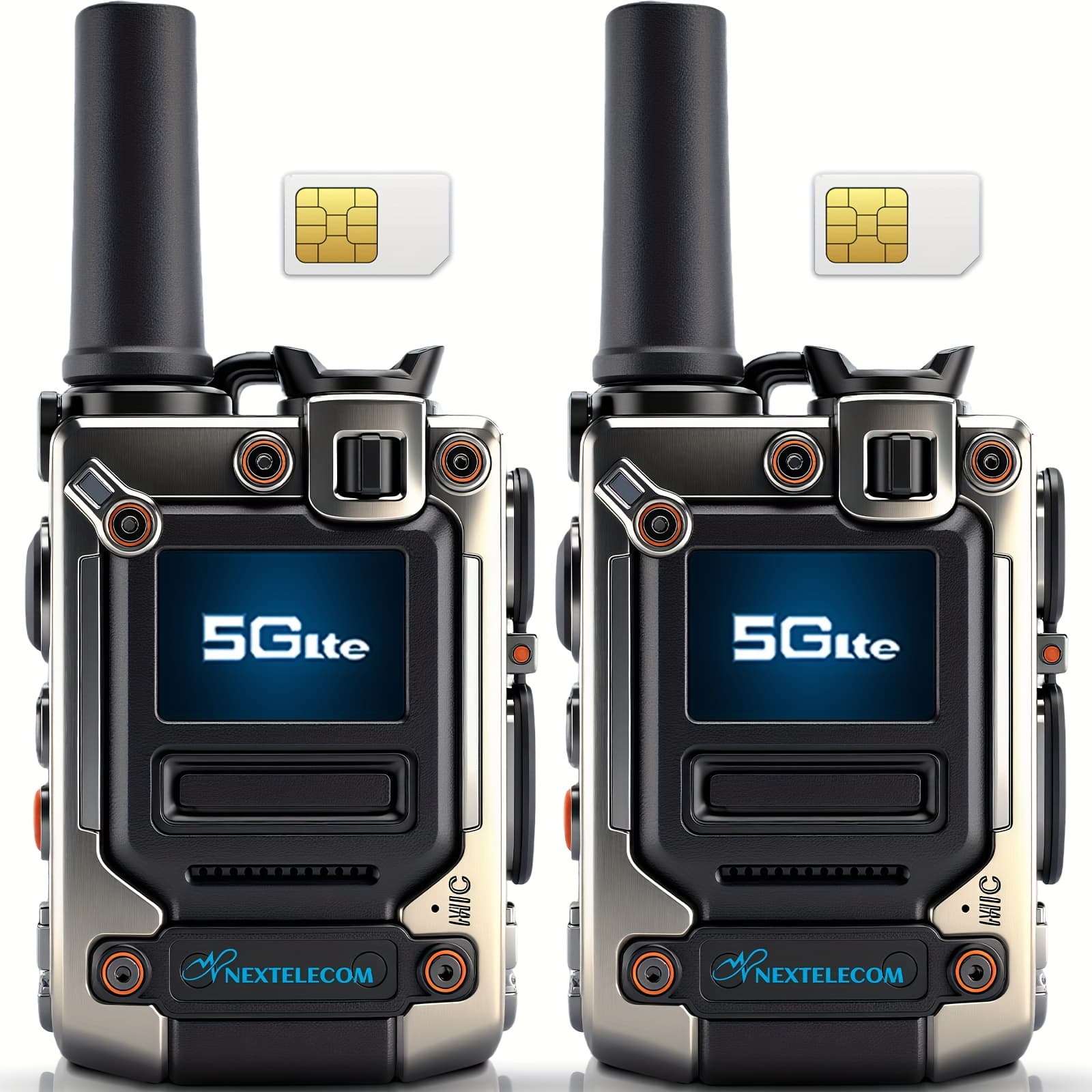 TEMU 5g/4g Walkie Talkie Long Range K300s 2 Way Radio Sim Card No Monthly Fee Long Standby Battery Rechargeable Handheld For Outdoor Activities Hiking Camping Hunting Truckers Consruction Business Use