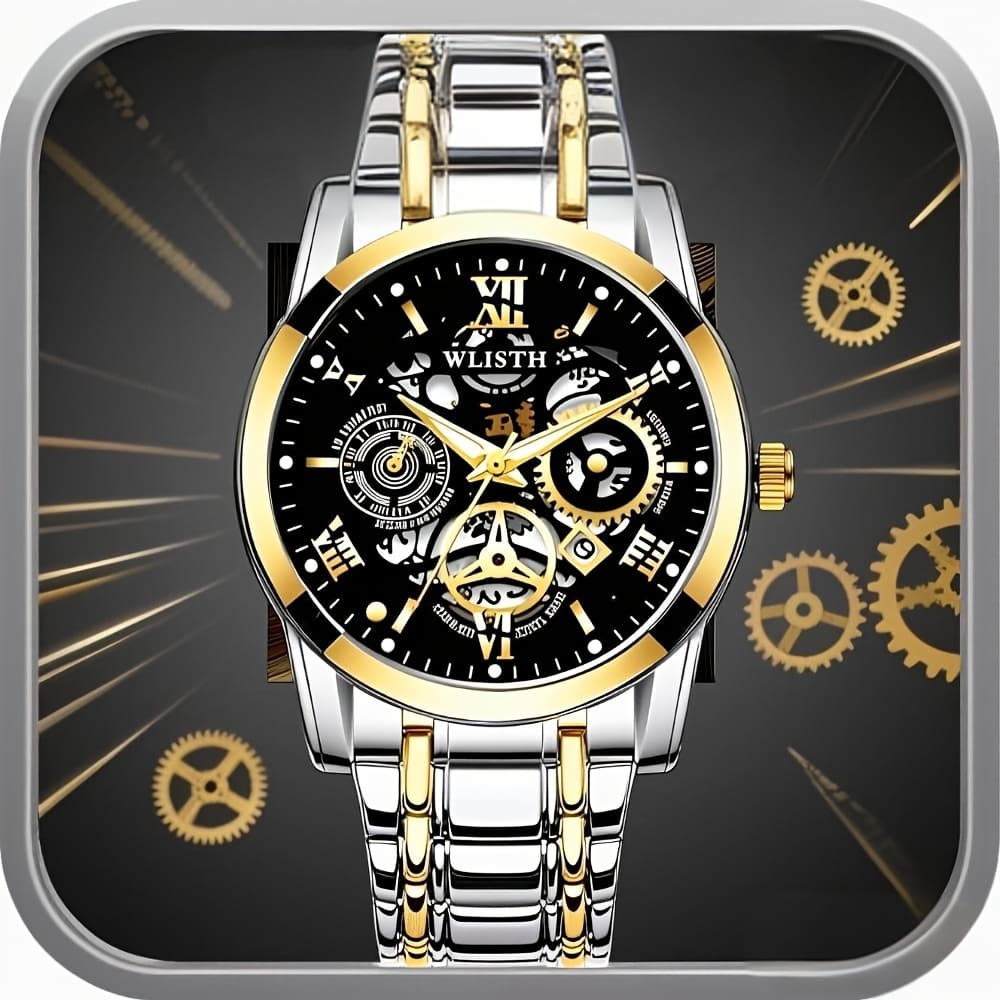 TEMU Mechanical Watch - Hollow Gear, Men's Dress Up Accessory, Fashionable Wear, Great Gift For Holidays And Birthdays