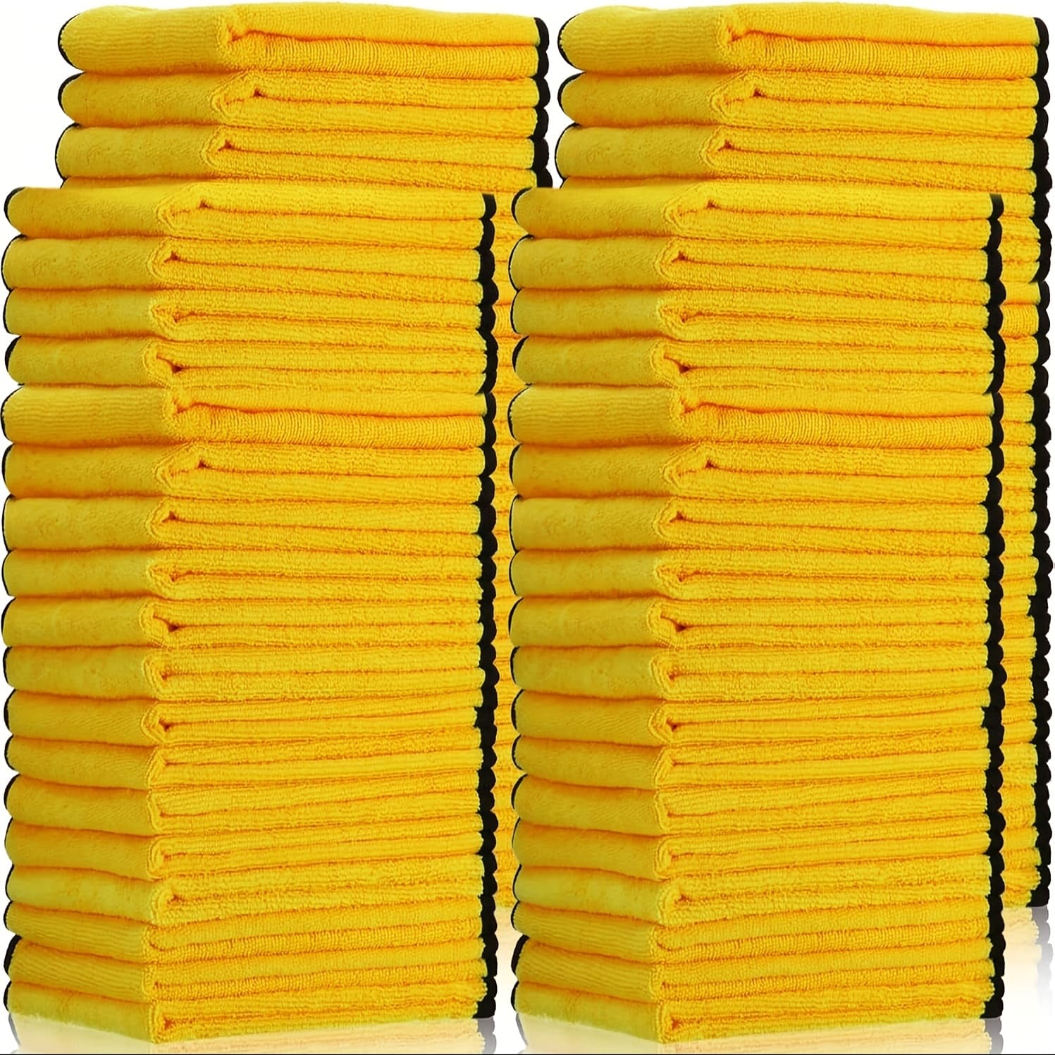 TEMU 40pcs Microfiber Towels 16 Inch X 16 Inch Microfiber Cloth Car Drying Towels For Cars Washing Polishing Office Windows Cleaning Household Supplies