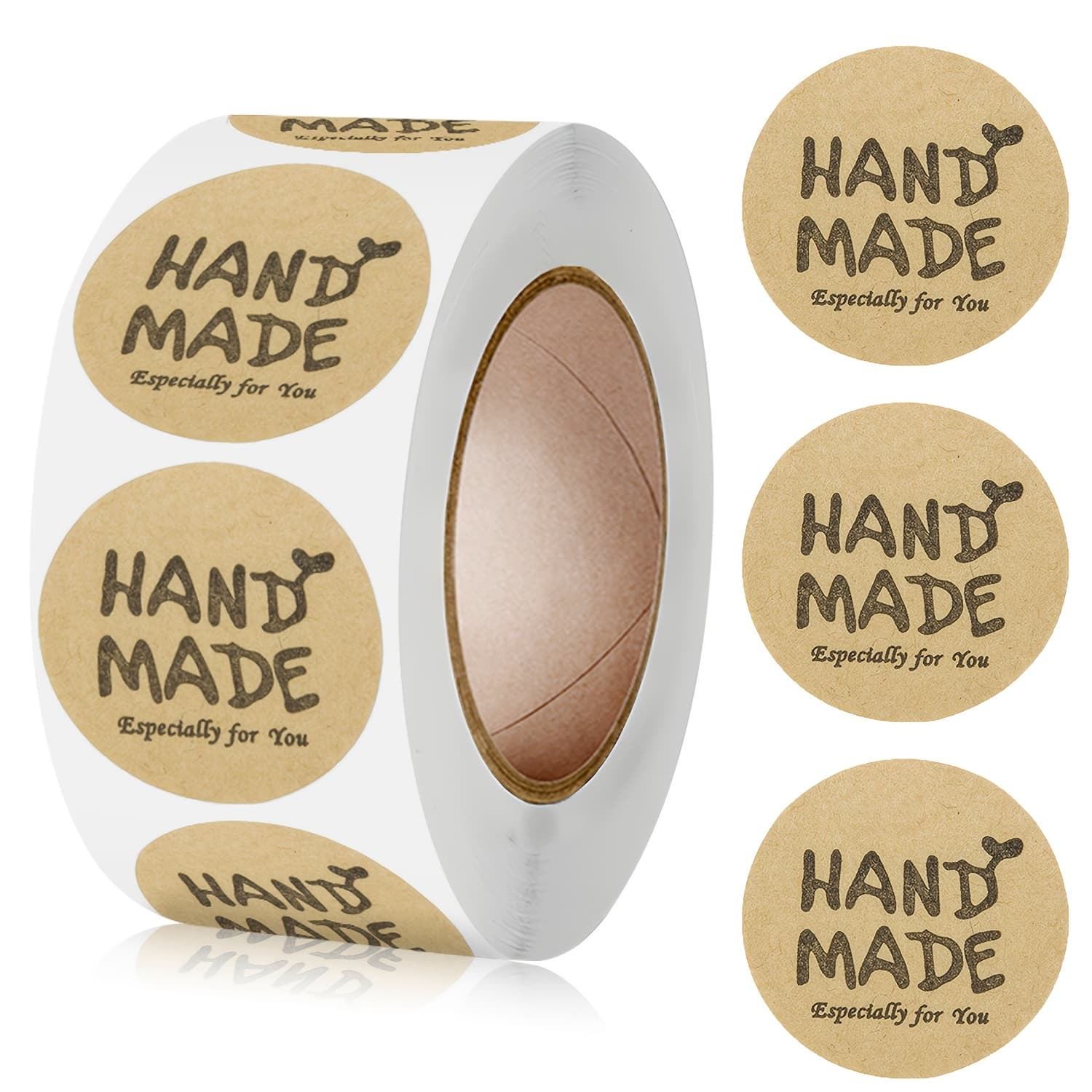 TEMU 500pcs/roll Round Paper Stickers Handmade Stickers Envelope Packaging Labels Stationery Sticker