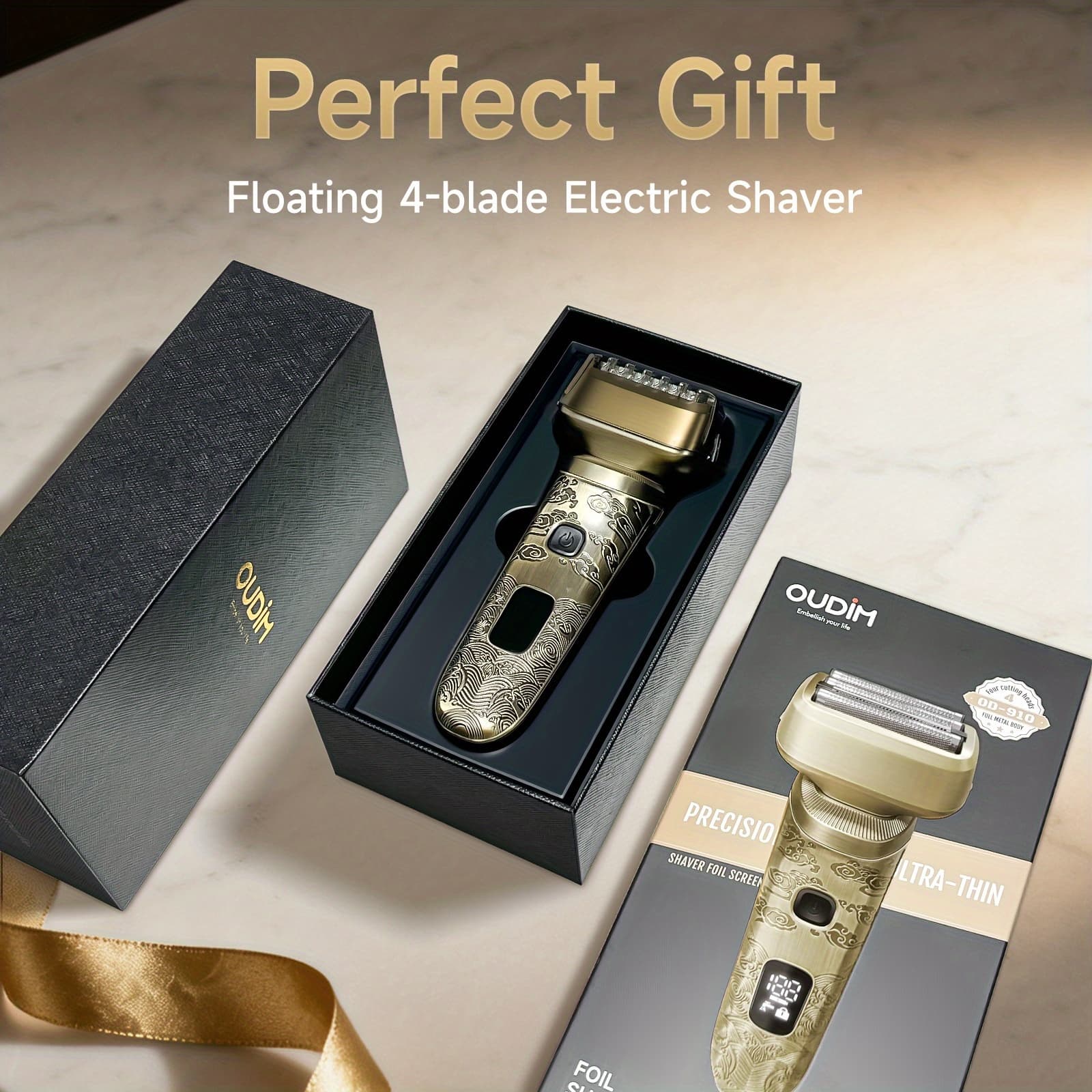 TEMU Electric Razors For Men, Men's Foil Shavers, Facial Mustache Trimmers, Head Shavers For Bald Men, Barber Clippers, With Led Display Reminders, Razors, Ideal Birthday Gifts, Christmas,