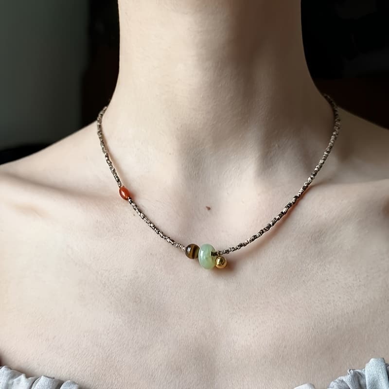TEMU A New Minimalist Chinese-style Versatile Niche Collarbone Chain Necklace D76