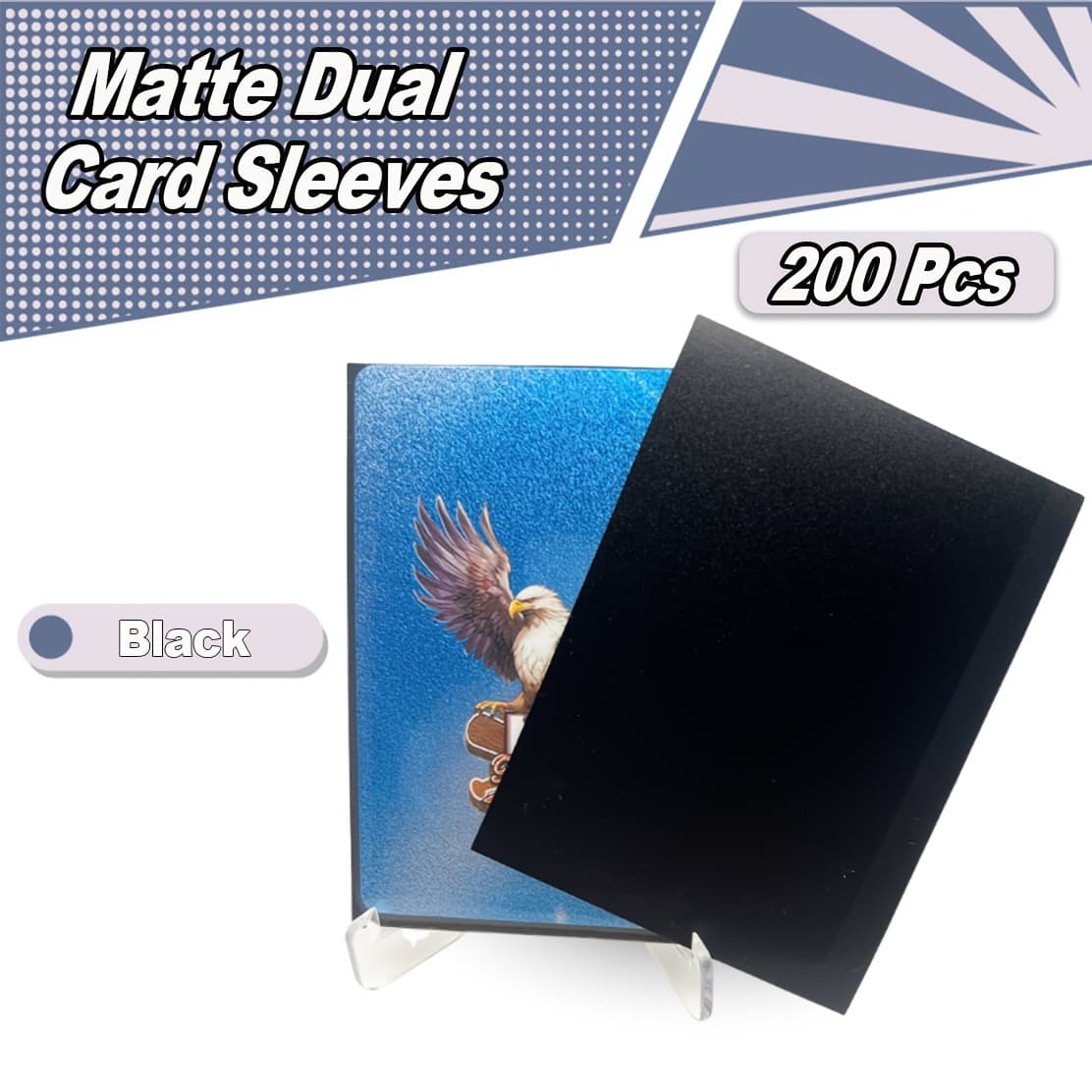 TEMU Matte End Card Sleeves, Card Protectors, Mixed Colors Pack, Ideal For Card Gaming, Collectible Trading Cards, Smooth Shuffling