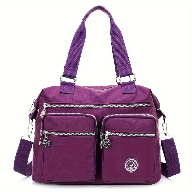 TEMU Women's Large Capacity Shoulder Bag, Fashionable Handbag With Detachable Shoulder Strap, Commuting Crossbody Bag