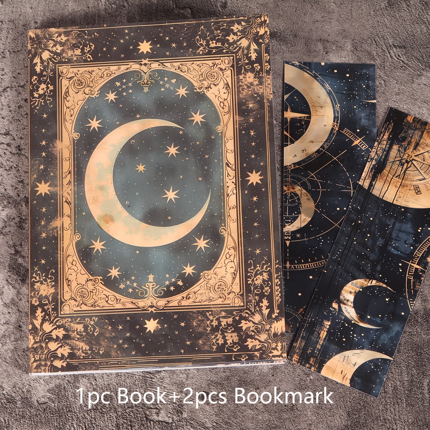 TEMU 96 Pages (non-repeating Patterns) Retro Phases Junk Journal Notebook With 2 Bookmarks, Perfect For Scrapbooking, Cardmaking, Planner Decor, , Paper Craft, Collages