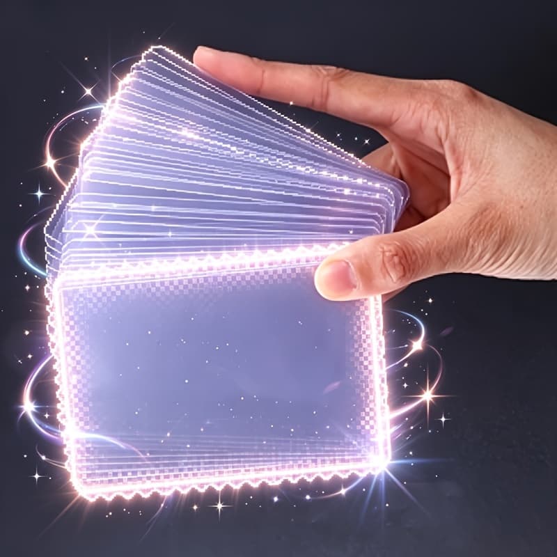TEMU 25pcs Clear 35pt For Trading Cards | Uv Protection Rigid Pvc Baseball Card Protectors | Hard Plastic Card Holder For Sports Gaming Cards | Dustproof Display Case For Collectibles Standard Size