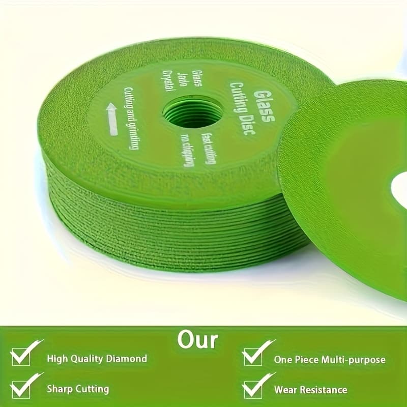 TEMU 6pcs Ultra-thin Glass Cutting Disc - Blade, Trimming And Grinding Without Chipping, Suitable For Ceramic Tiles, Laminated Flooring, With Precision Cutting And Polishing Rails, Glass Cutting Tools